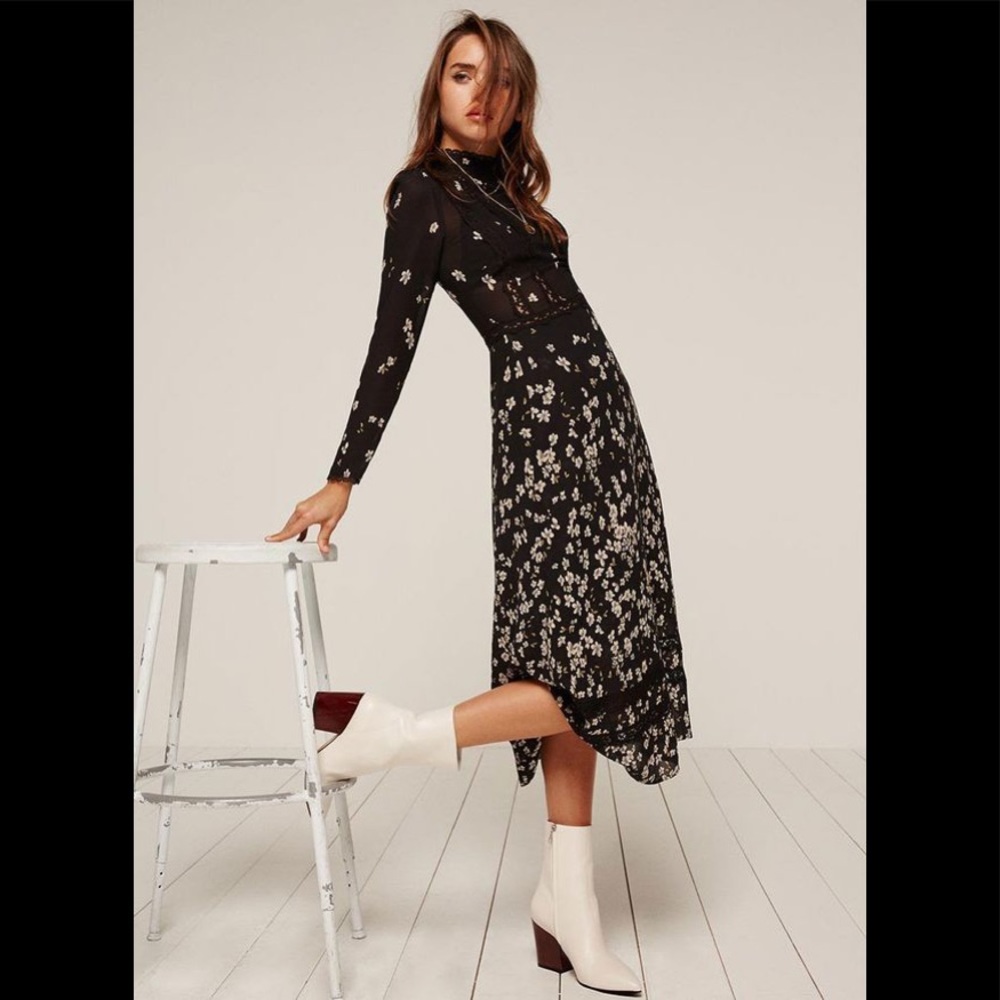 Reformation Natalia Dress in Oleander RARE EUC